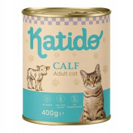 KATIDO Adult Cat Veal 400 g cielęcina z olejem z łososia dla kotów