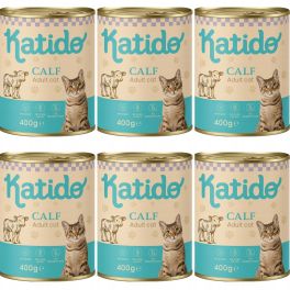 KATIDO Adult Cat Veal 6x400 g cielęcina z olejem z łososia dla kotów
