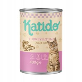KATIDO Adult Cat Turkey and Tuna 400 g indyk i tuńczyk z olejem z łososia dla kotów