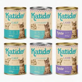KATIDO Adult Cat Mix Smaków Jagnięcina&Cielęcina 6 x 400g mokra karma dla kota