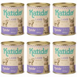 KATIDO Adult Cat Lamb 6x400 g jagnięcina z olejem z łososia dla kotów