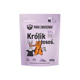 PAKA ZWIERZAKA Karma sucha Królik z łososiem dla kota M 400g