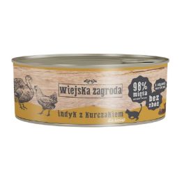WIEJSKA ZAGRODA Kitten Indyk i kurczak 85 g puszka dla kociąt