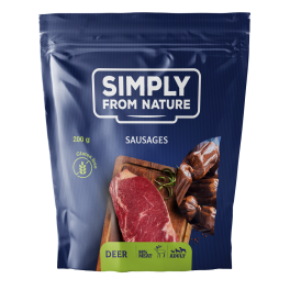 SIMPLY FROM NATURE Naturalne kiełbaski z mięsem jelenia 200 g