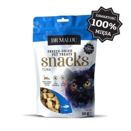 DR MALOU Mięsne kostki 100% liofilizowanego mięsa tuńczyka 50g przysmaki dla kotów