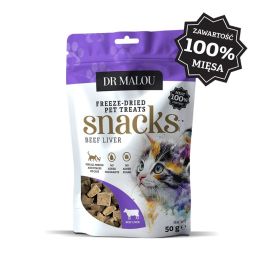 DR MALOU 100% liofilizowana wątroba wołowa 50g przysmaki dla kotów