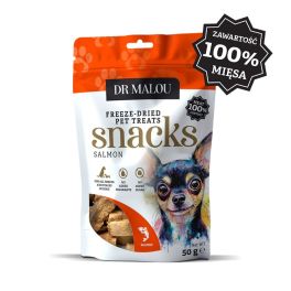 DR MALOU Mięsne kostki 100% liofilizowanego mięsa łososia 50g przysmaki dla psów
