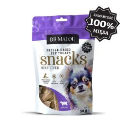 DR MALOU 100% liofilizowana wątroba wołowa 50g przysmaki dla psów