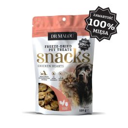 DR MALOU 100% liofilizowane serca kurczaka 150g przysmaki dla psów i kotów