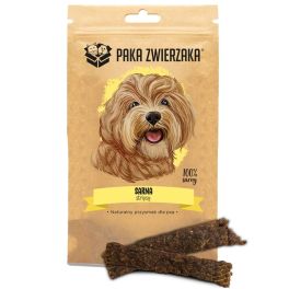 PAKA ZWIERZAKA Stripsy Sarna 100% 70 g naturalny przysmak dla psa