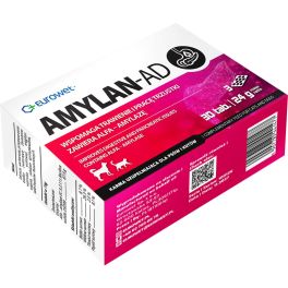 EUROWET Amylan-AD 30 tab. tabletki wspomagające trawienie i pracę trzustki dla psów i kotów