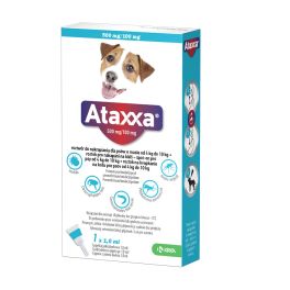 KRKA ATAXXA 500 mg/100 mg roztwór do nakrapiania dla psów o masie od 4 kg do 10 kg - 1 pipeta