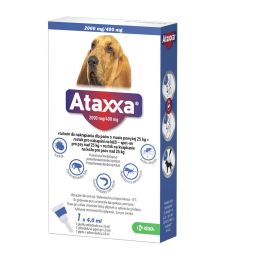 KRKA ATAXXA 2000 mg/400 mg roztwór do nakrapiania dla psów o masie powyżej 25 kg - 1 pipeta