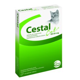 CESTAL Cat Tabletki do rozgryzania i żucia na odrobaczanie dla kotów 8 tab.