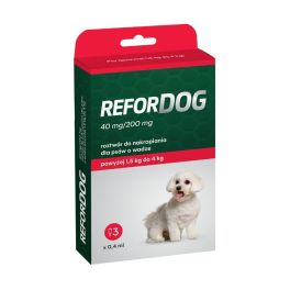 VET-AGRO Refordog dla psów 1–5 kg 3 pipety x 0,4 ml preparat spot-on przeciw pasożytom
