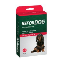 VET-AGRO Refordog dla psów 4–10 kg 3 pipety x 1,0 ml preparat spot-on przeciw pasożytom