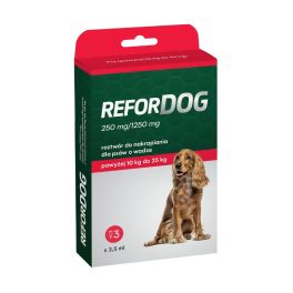 VET-AGRO Refordog dla psów 10–25 kg 3 pipety x 2,5 ml preparat spot-on przeciw pasożytom