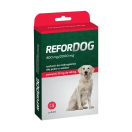 VET-AGRO Refordog dla psów 25–40 kg 3 pipety x 4,0 ml preparat spot-on przeciw pasożytom