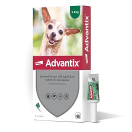 BAYER ADVANTIX Roztwór do nakrapiania dla psów do 4 kg (4 x  0,4 ml)