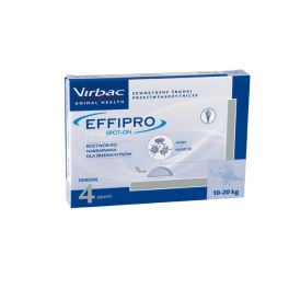 VIRBAC Effipro Spot-On przeciw pasożytom zewnętrznym dla średnich psów M 4 szt