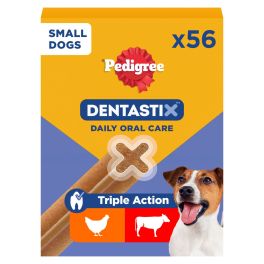 PEDIGREE DentaStix Small Dog przysmak dentystyczny z kurczakiem i wołowiną dla dorosłych psów średnich ras 56szt. - 8x110g