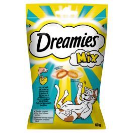 DREAMIES Mix 60 g przysmak z serem i o smaku łososia dla kota