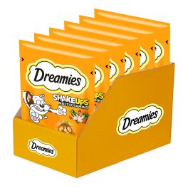 DREAMIES Shake Ups Multivitamins Chrupiące przysmaki dla kota Smaki z paki 6 x 55 g