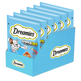 DREAMIES Shake Ups Multivitamins Chrupiące przysmaki dla kota Uczta z owocami morza 6 x 55 g
