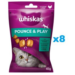 WHISKAS Energia i Witalność 8x45 g przysmak z kurczakiem dla kota