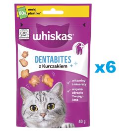 WHISKAS Dentabites 6x40 g dentystyczny przysmak dla dorosłych kotów