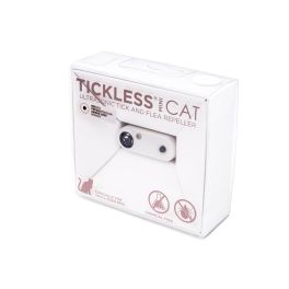 TICKLESS Mini Cat Ultradźwiękowy odstraszacz kleszczy i pcheł dla kotów Biały