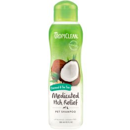 TROPICLEAN Oatmeal Tea Tree Medicated Itch Relief Shampoo 355ml szampon łagodzący swędzącą skórę dla psa i kota