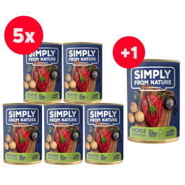 SIMPLY FROM NATURE Mokra karma dla psa Konina z ziemniakami 400g x 5+1 puszka GRATIS!