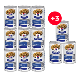 HILL'S Prescription Diet Canine Derm Complete karma dla psów 9x370g + 3 puszki GRATIS!