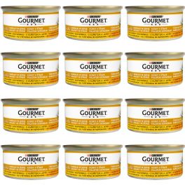 GOURMET Gold kawałki w sosie z kurczakiem i wątróbką dla kota 12x85 g