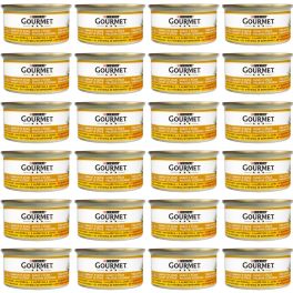 GOURMET Gold kawałki w sosie z kurczakiem i wątróbką dla kota 24x85 g