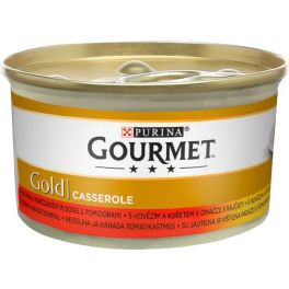GOURMET Gold Casserole z wołowiną i kurczakiem w sosie 85 g