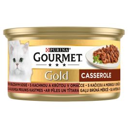 GOURMET Gold Casserole z kaczką i indykiem w sosie 85 g mokra karma dla kotów