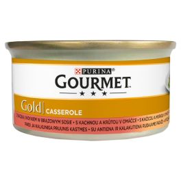 GOURMET Gold Casserole z kaczką i indykiem w sosie dla kota 85 g