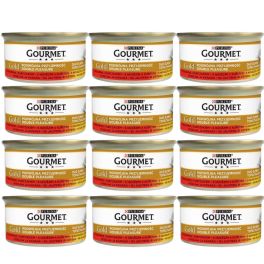 GOURMET Gold Mix z wołowiną i kurczakiem dla kota 12x85 g