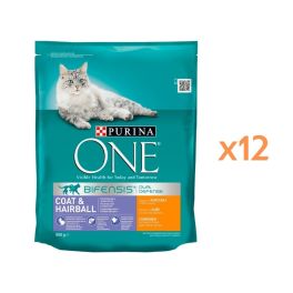 PURINA ONE COAT & HAIRBALL kurczak i pełne ziarna 12x800g