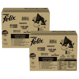 FELIX Fantastic Wiejskie Smaki w galaretce Mix mięsa 240x85g wołowina, kurczak, kaczka i jagnięcina, mokra karma dla kotów