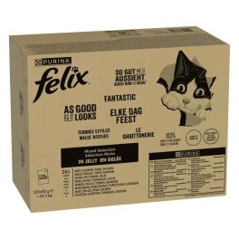 FELIX Fantastic So gut wie es aussieht in Jelly 120x85 g z kurczakiem, wołowiną, tuńczykiem i łosocś, mokra karma dla kotów