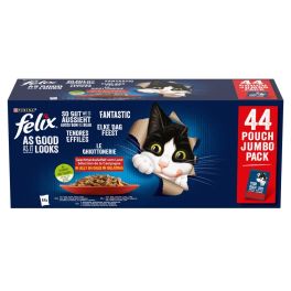 FELIX Fantastic Wiejskie Smaki w galaretce 44x85g wołowina, kurczak, kaczka i jagnięcina, mokra karma dla kotów