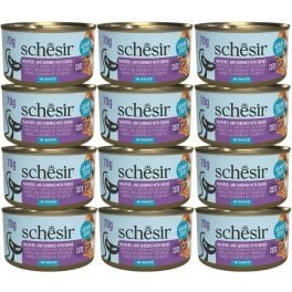 SCHESIR Sardynki i makrela w sosie 12x70 g karma mokra dla kota