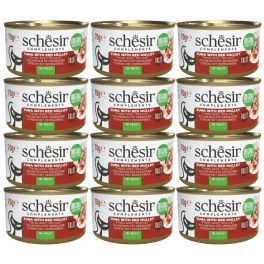 SCHESIR Complements Tuńczyk z barweną w galarecie 12x70 g karma mokra uzupełniająca dla kotów