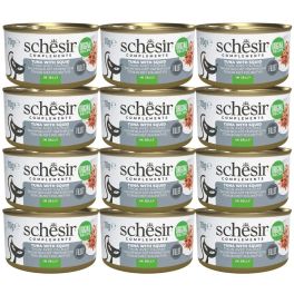 SCHESIR Complements Tuńczyk z kalmarami w galarecie 12x70 g karma mokra uzupełniająca dla kotów