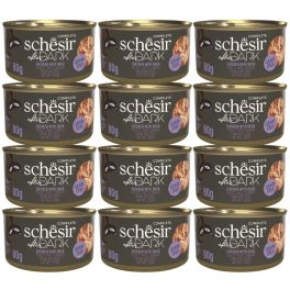 SCHESIR After Dark Kurczak w bulionie z kaczki 12x80 g karma mokra dla kotów