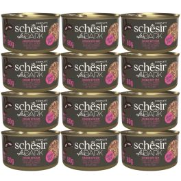 SCHESIR After Dark Kurczak z szynką w bulionie 12x80 g karma mokra dla kotów