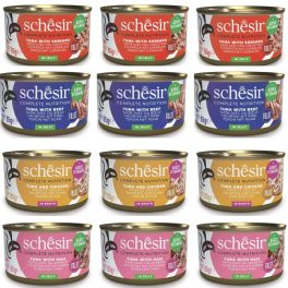SCHESIR Mix smaków z tuńczykiem dla kota 12x85g (4 smaki)